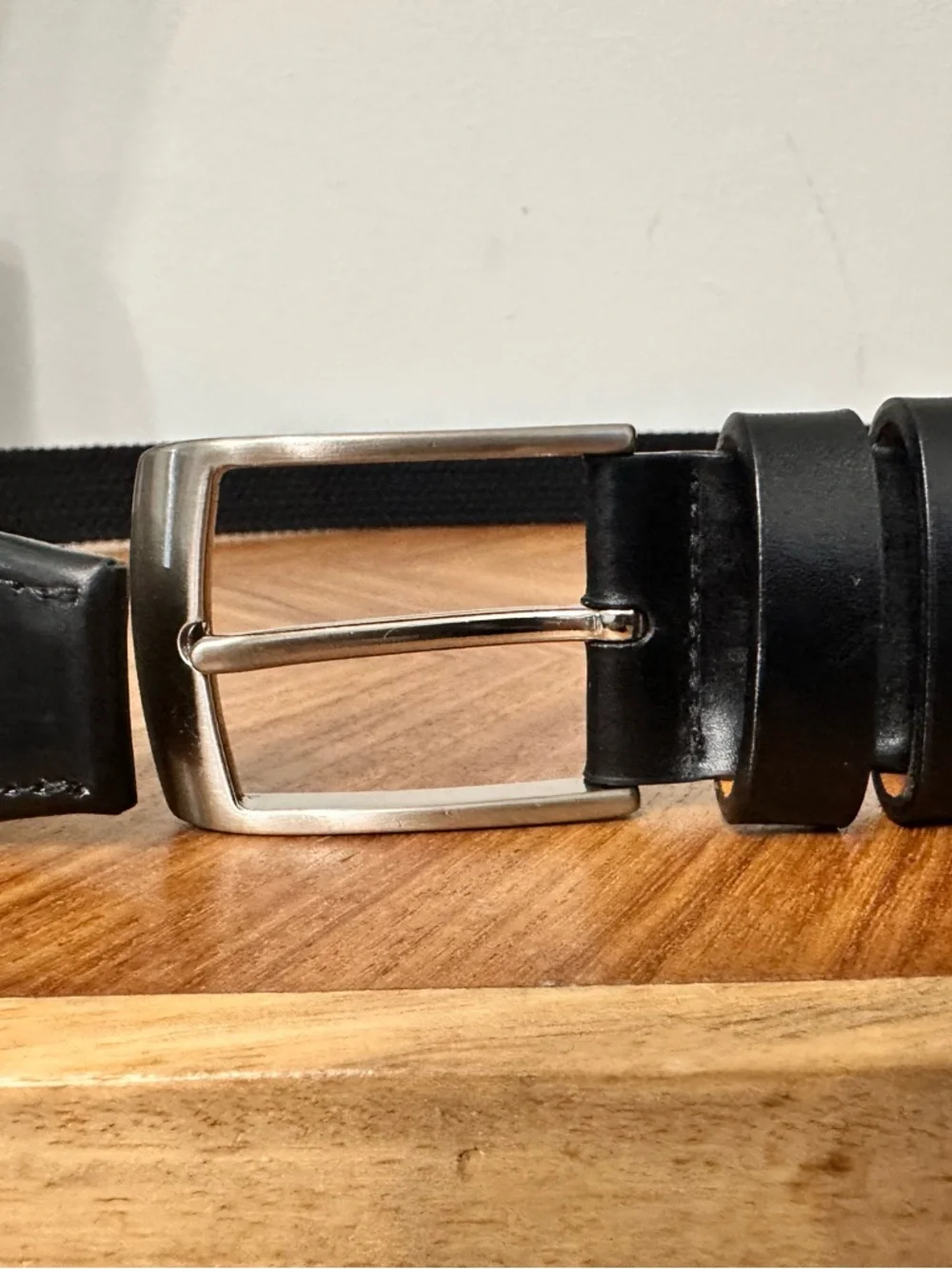 MAGNANNI Men’s Black Braided Elastic Belt SZ XLarge Classic Quiet Luxury EUC